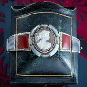 Antique Victorian Silver Agate Cameo Bracelet Antique Victorian Silver Agate Cameo Bracelet 