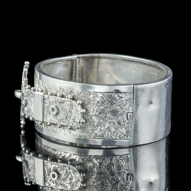 Antique Victorian Silver Buckle Cuff Bangle – Laurelle Antique Jewellery