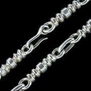 Antique Victorian Sterling Silver Bar Link Chain 