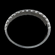 Antique Victorian Sterling Silver Floral Cuff Bangle Dated 1883B