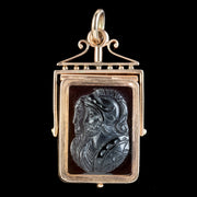 Antique Victorian Venus And Mars Agate Cameo Locket 15ct Gold