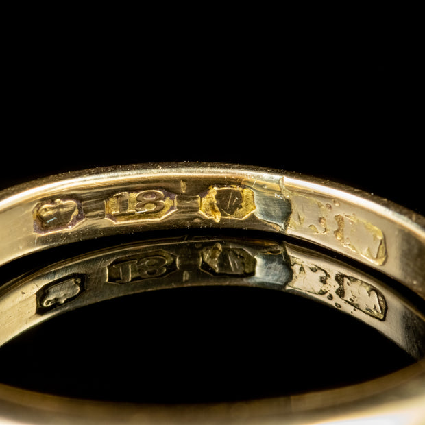 Antique 18Ct Gold Edwardian Suffragette Ring Circa 1910