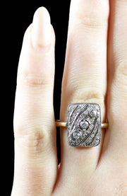 Antique Art Deco Diamond Ring 18Ct Gold Ring Circa 1920