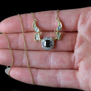 Antique Art Deco Sapphire Necklace 9Ct Gold Circa 1930