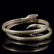 Antique Art Deco Snake Bangle Gold Gilt Circa 1930