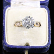 Antique Diamond Cluster Ring 1.40Ct 14Ct Gold