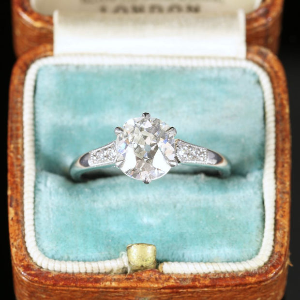 Antique Diamond Engagement Ring Solitare 1.50Ct Vvs1