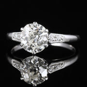 Antique Diamond Engagement Ring Solitare 1.50Ct Vvs1