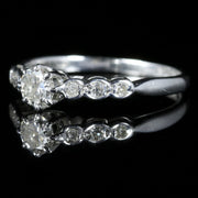 Antique Edwardian Diamond Engagement Ring 18Ct White Gold Circa 1915