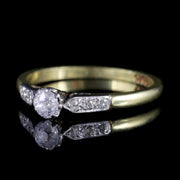 Antique Edwardian Diamond Ring 18Ct Gold Engagement Ring Circa 1915