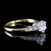 Antique Edwardian Diamond Ring Solitaire Engagement Ring Circa 1915