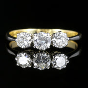Antique Edwardian Diamond Ring Trilogy 18Ct Plat Circa 1915