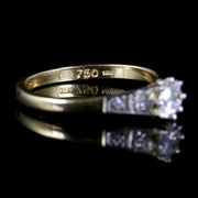 Antique Edwardian Diamond Solitaire Ring 18Ct Plat Circa 1915