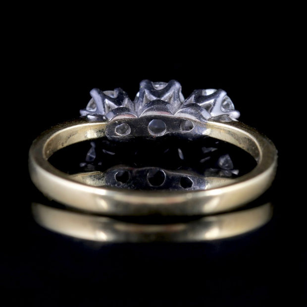 Antique Edwardian Diamond Trilogy Ring 18Ct Gold Circa 1910
