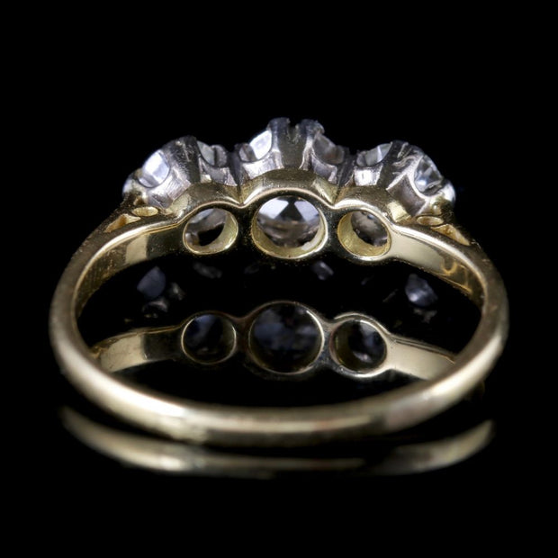 Antique Edwardian Diamond Trilogy Ring Circa 1915