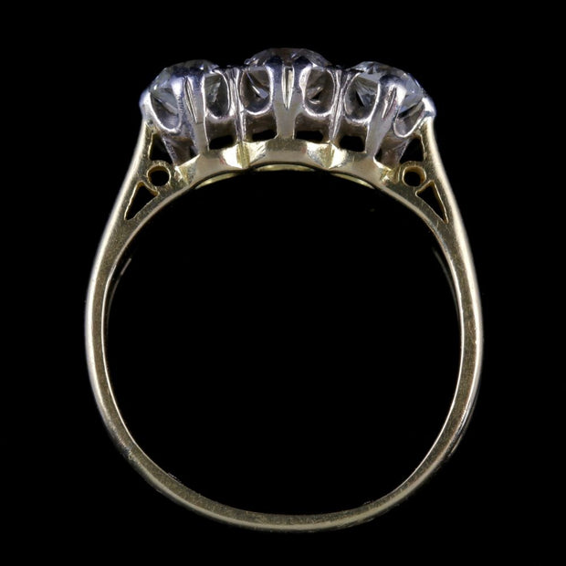 Antique Edwardian Diamond Trilogy Ring Circa 1915