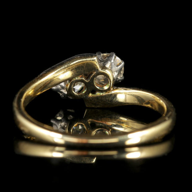 Antique Edwardian Diamond Twist Engagement Ring Circa 1910