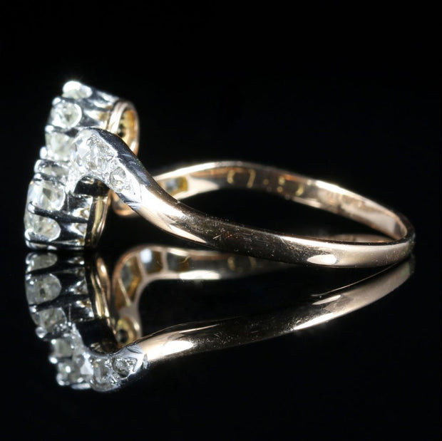 Antique Edwardian Diamond Twist Ring Circa 1910