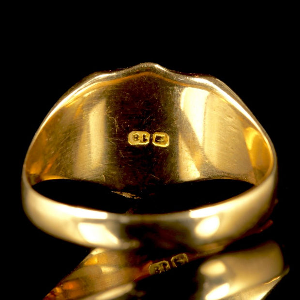 Antique Edwardian Shield Ring 18Ct Dated Chester 1910