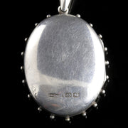 Antique Edwardian Silver Locket And Collar Dated 1905
