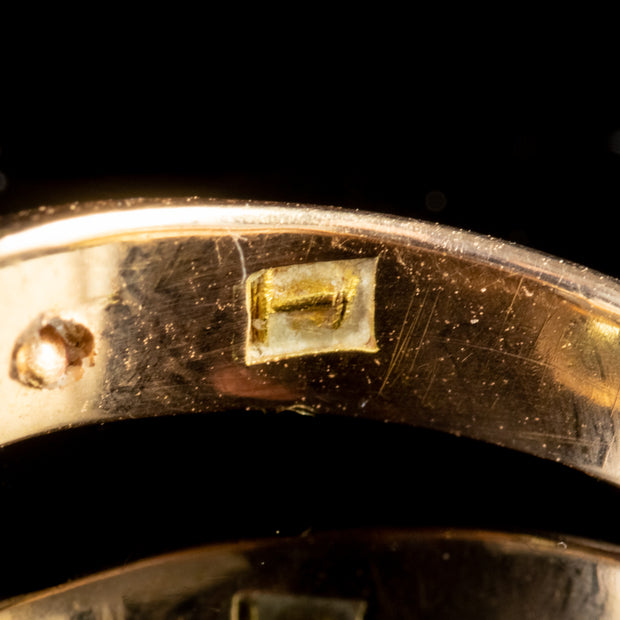 Antique Edwardian Suffragette Amethyst Peridot Ring 18Ct Gold Circa 1910
