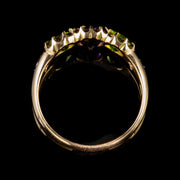 Antique Edwardian Suffragette Amethyst Peridot Ring 18Ct Gold Circa 1910