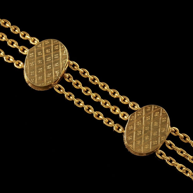 Antique French Locket Bracelet 18Ct Gold Silver Victorian Circa 1860