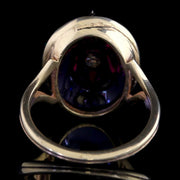Antique Garnet Ring Victorian 18Ct Gold Pearl Star Circa 1880