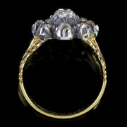 Antique Georgian 18Ct Gold Diamond Cluster Ring Circa 1780