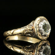 Antique Georgian 18Ct Gold Ring Paste Stone