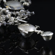 Antique Georgian French Rock Crystal Pendant Large Silver Circa 1780