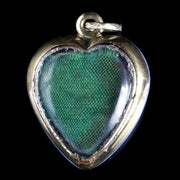 Antique Georgian Heart Locket 18Ct Gold Enamel Diamond Circa 1830