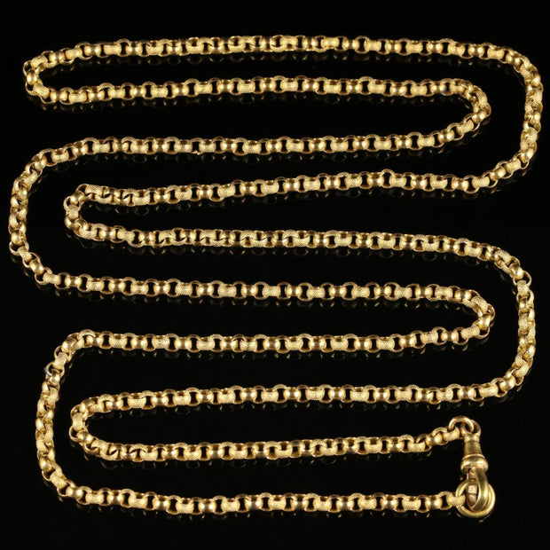 Antique Georgian Long Guard Chain 18Ct Gold
