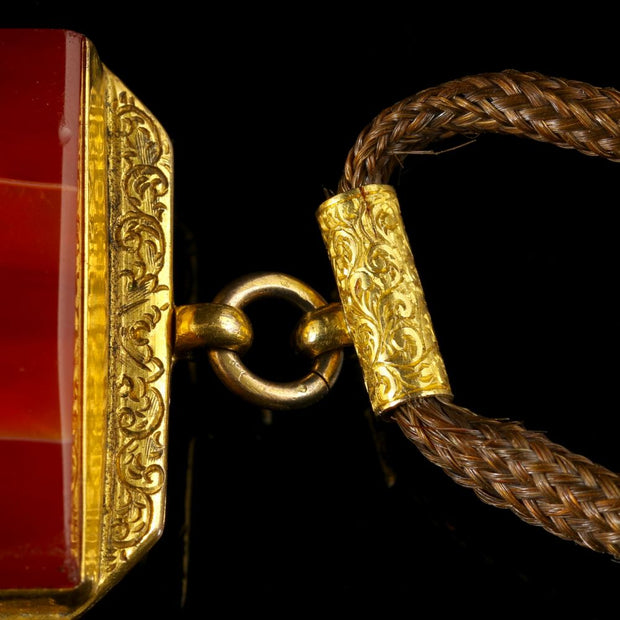 Antique Georgian Agate Vinaigrette Locket Necklace Circa 1820