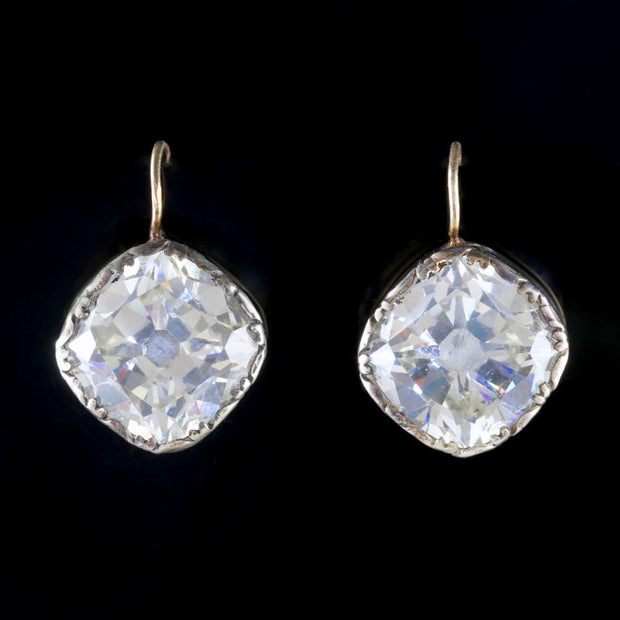 Paste Stone Earrings 18Ct Gold Silver.