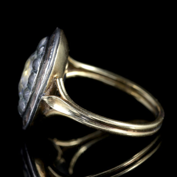 Antique Georgian Paste Ring 18Ct Gold Circa 1760