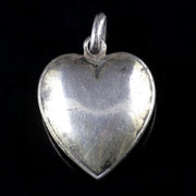 Antique Georgian Paste Heart Pendant Circa 1800 Silver