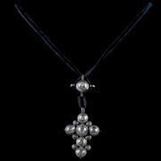 Antique Georgian Silver Cross Necklace Circa 1730