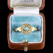 Antique Georgian Turquoise 18Ct Gold Ring Circa 1730