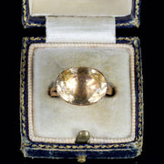 Antique Georgian Yellow Paste Stone Ring 18Ct Circa 1800