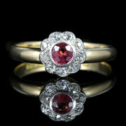 Antique Ruby Diamond Engagement Ring 18Ct Gold Dated Chester 1903