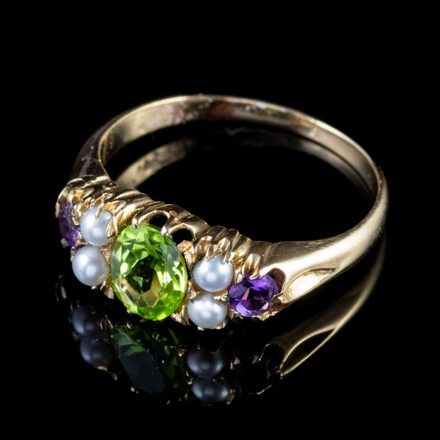 Antique Suffragette Edwardian Ring 15Ct Gold Circa 1900