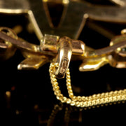 Antique Victorian 15Ct Gold Suffragette Star Pendant And Chain Circa 1900