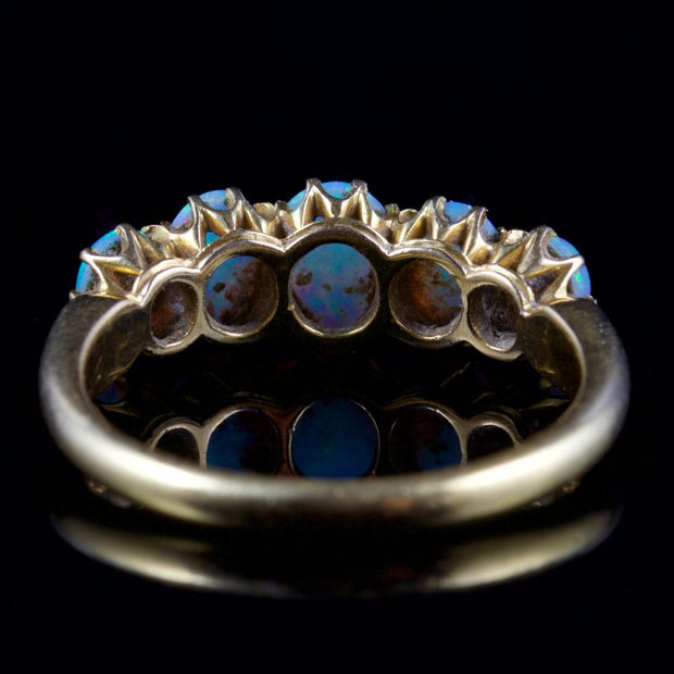 Antique Victorian 18Ct Gold Opal Ring Cira 1880