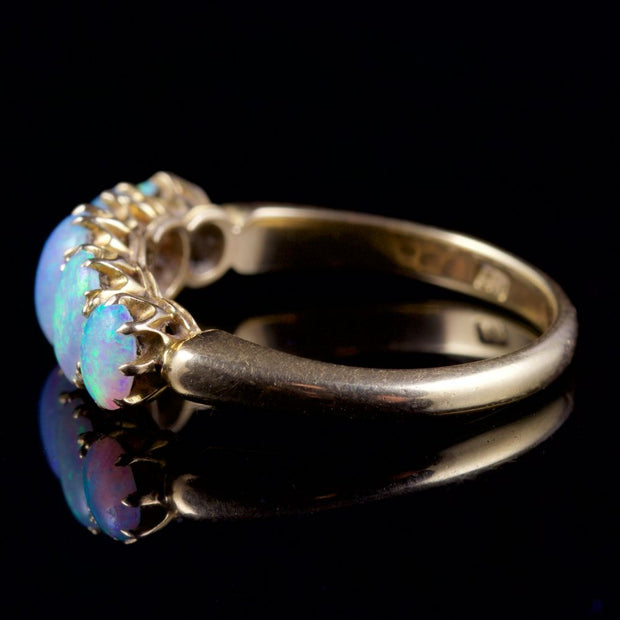 Antique Victorian 18Ct Gold Opal Ring Cira 1880
