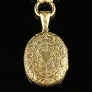 Antique Victorian 18Ct Solid Gold Locket And Collar Circa 1880