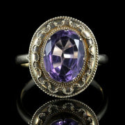Antique Victorian Amethyst Ring Etruscan Revival