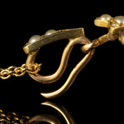 Antique Victorian Amethyst Pendant Brooch 15Ct Gold Necklace Heart Shape Circa 1900