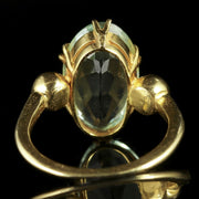 Antique Victorian Aquamarine Diamond Ring 6Ct Aquamarine Sea Green