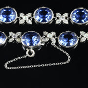 Antique Victorian Blue Paste Necklace Collar Circa 1900